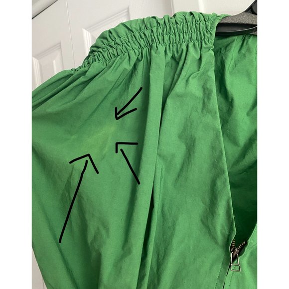 Lanvin Green Cotton Poplin Blouse, size 38 (fits like a size 2) ** AS IS ** - Picture 5 of 10